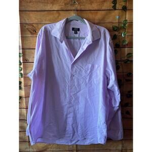 ALFANI Performance Regular Fit Men's Pink Patterned Shirt XL (17-17 1/2) “flawed